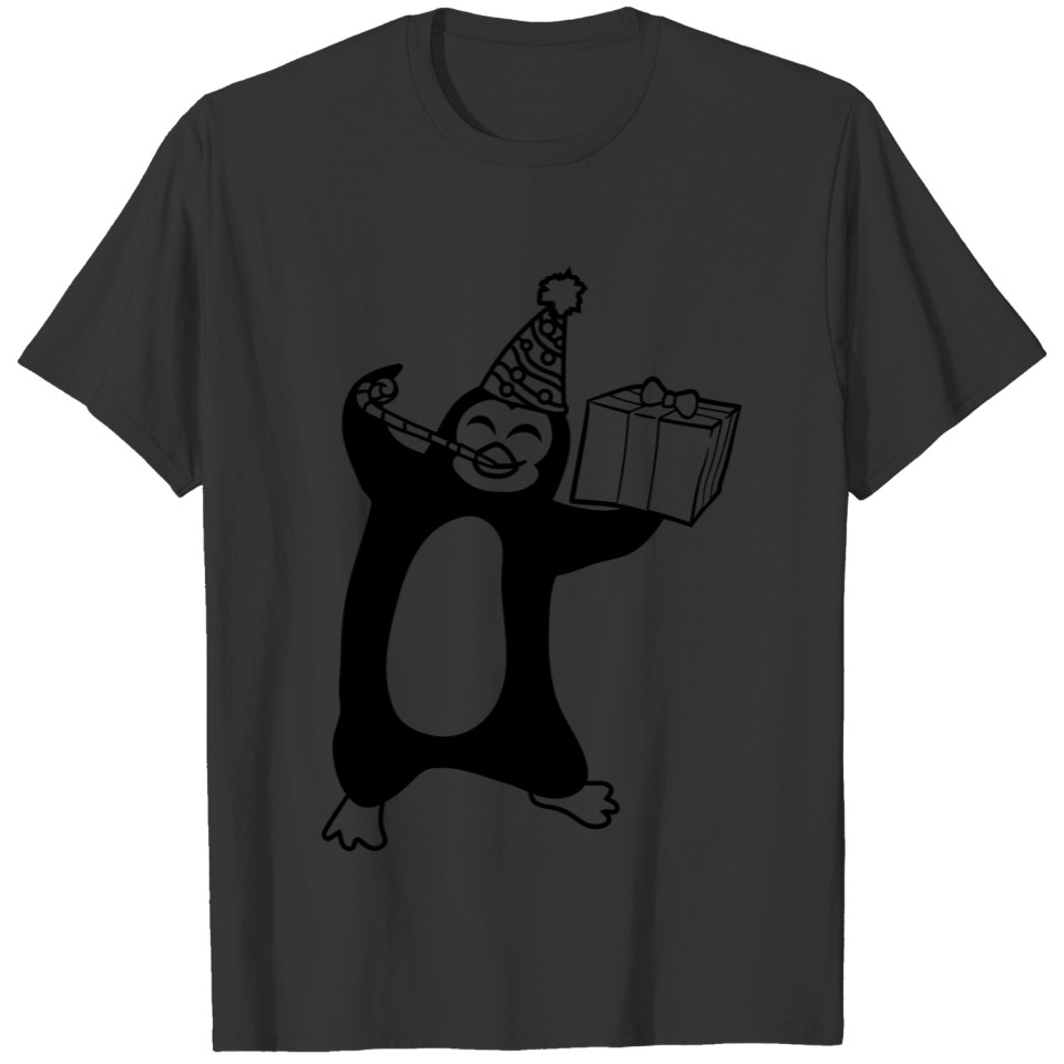 hat gifts birthday christmas penguin dancing happy T-shirt