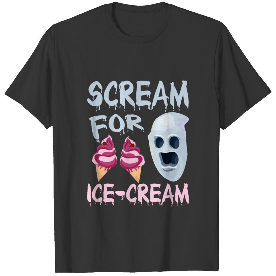Scream For Ice Cream Cherry Strawberry Ice Cream T Shirts