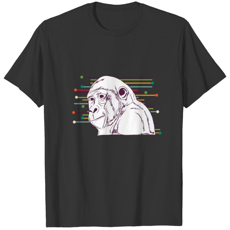 gorillas retro monkey animal gift T-shirt