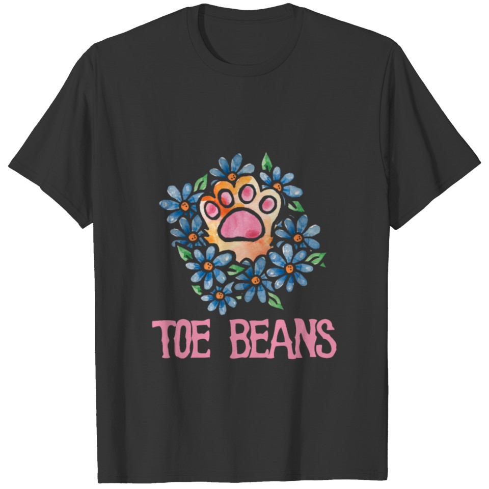 Toe Beans Cat Person Art T-shirt