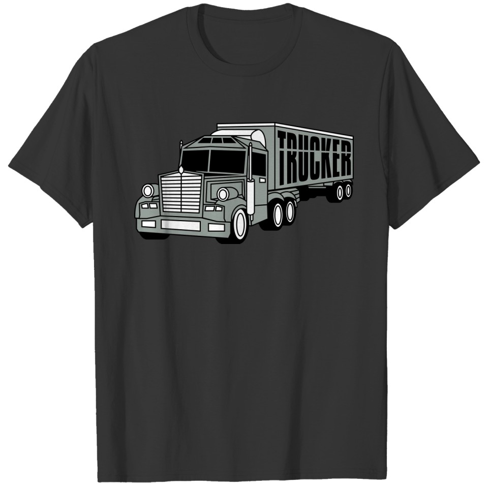 road text logo truck truck lorry farmer driving ca T-shirt