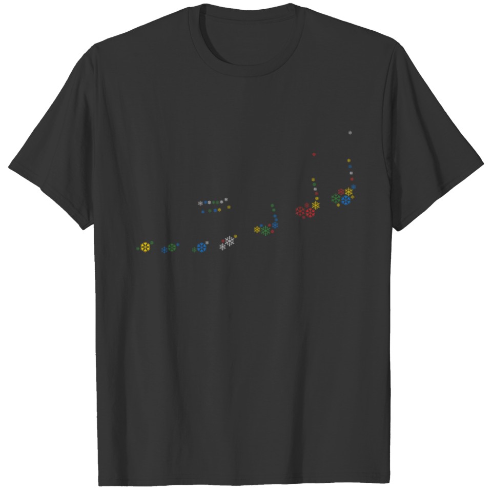 Snow Wordcloud of a melody form (christmas) T-shirt
