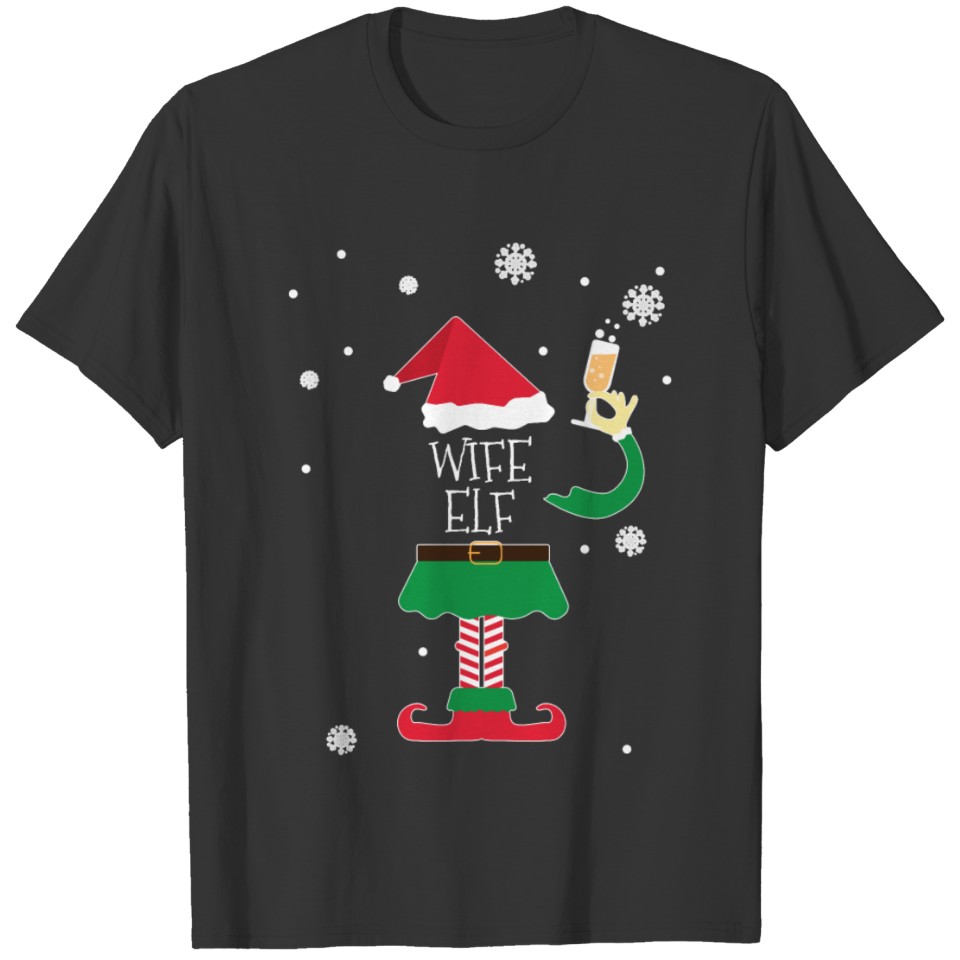 Wife Elf Funny Christmas T-Shirt Gift T-shirt