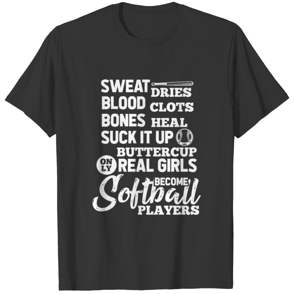 Softball Player Girls T-shirt
