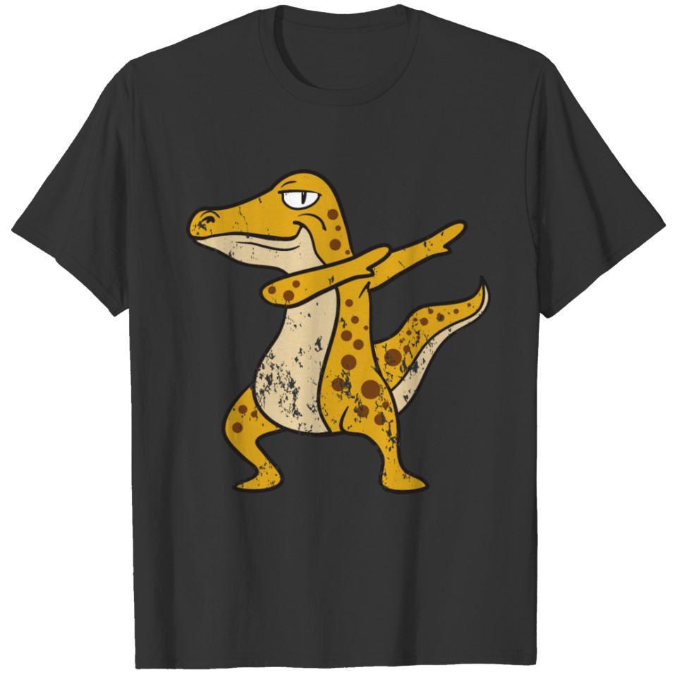 Retro Vintage Grunge Style Dabbing Dab Lizard T-shirt