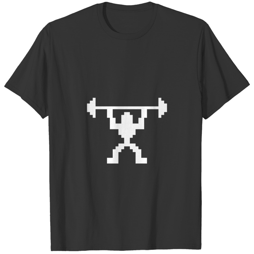 Pixelart Muscle White T Shirts