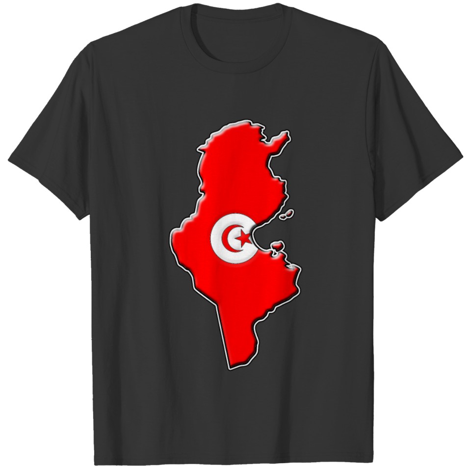 Tunisia Flag Map T-shirt