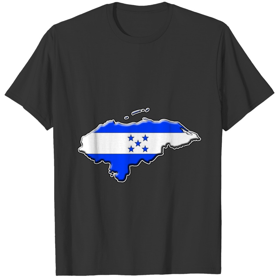 Honduras Flag Map T-shirt