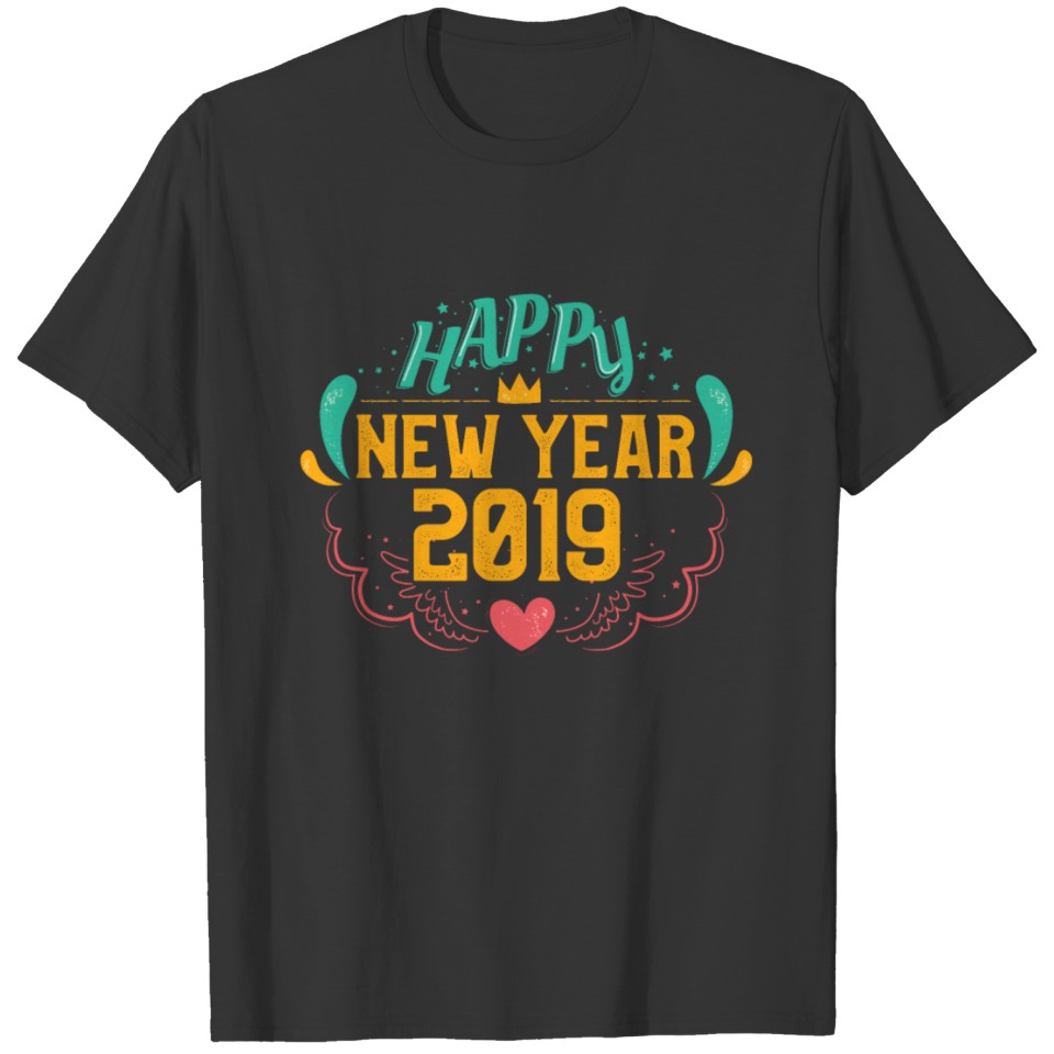 Happy New Year Party 2019 Gift Idee T-shirt