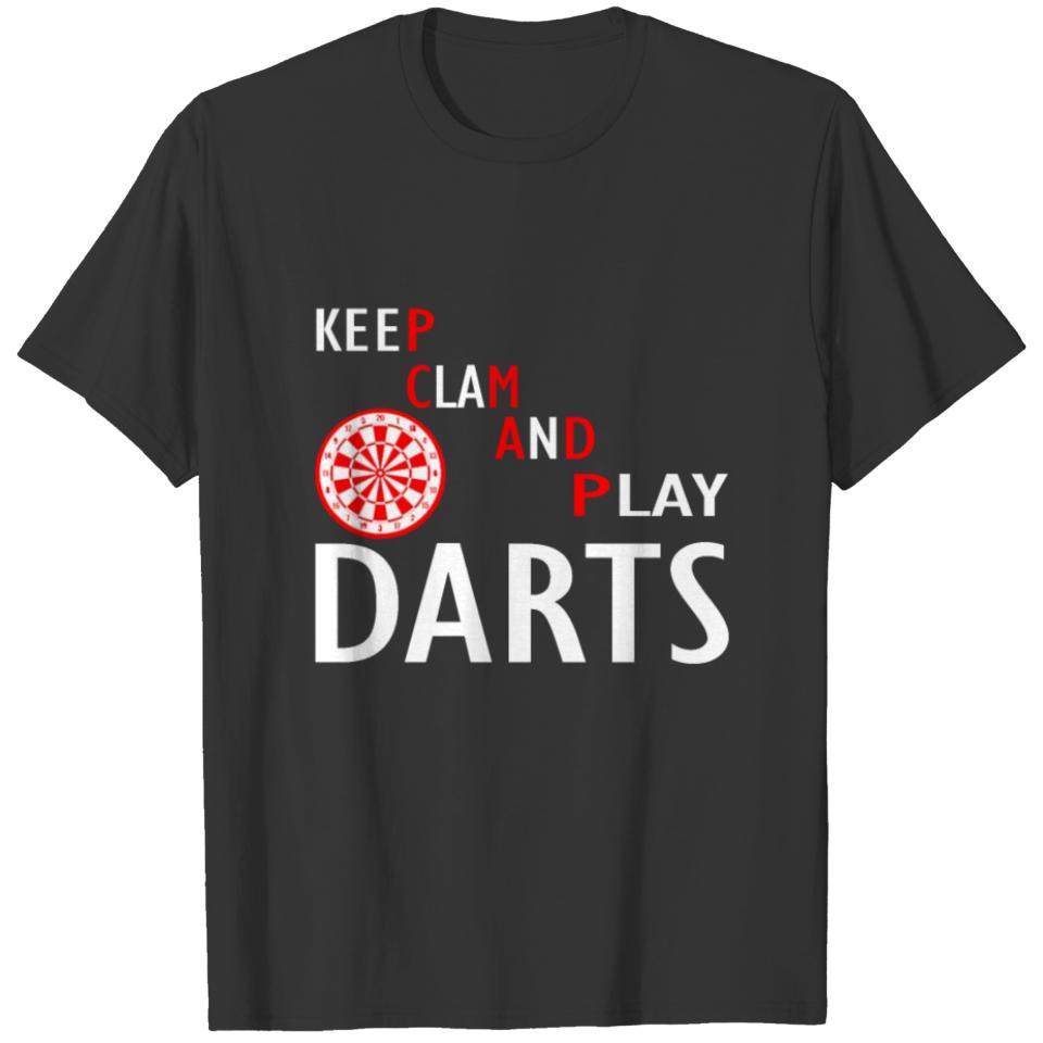 keep calm and play darts bulls eye dart dream aim T-shirt