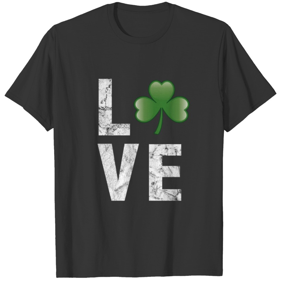 love Ireland shamrock retro gift St. Patrick's Day T-shirt