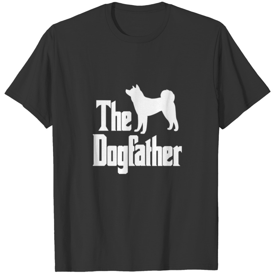The Dogfather Akita Dog silhouette funny gift idea T-shirt