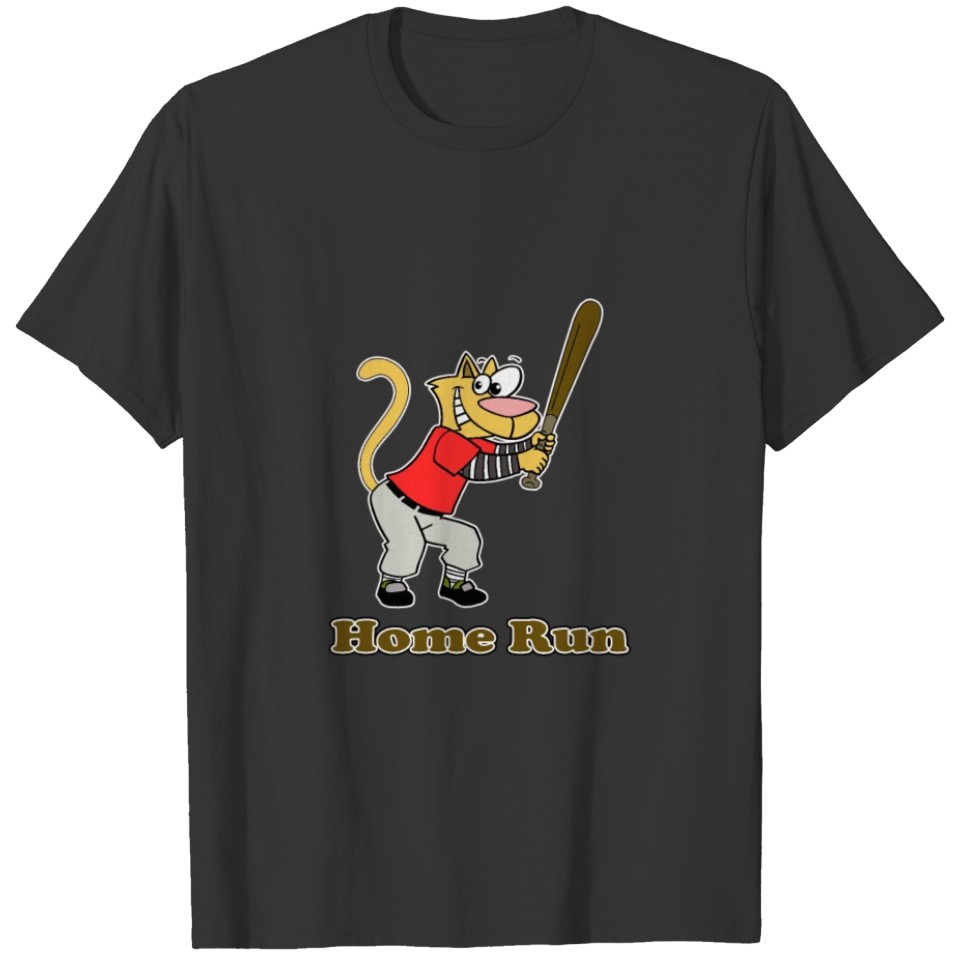 Baseball cat T-shirt