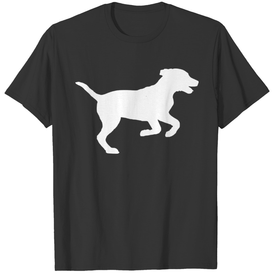 Running puppy; white T Shirts