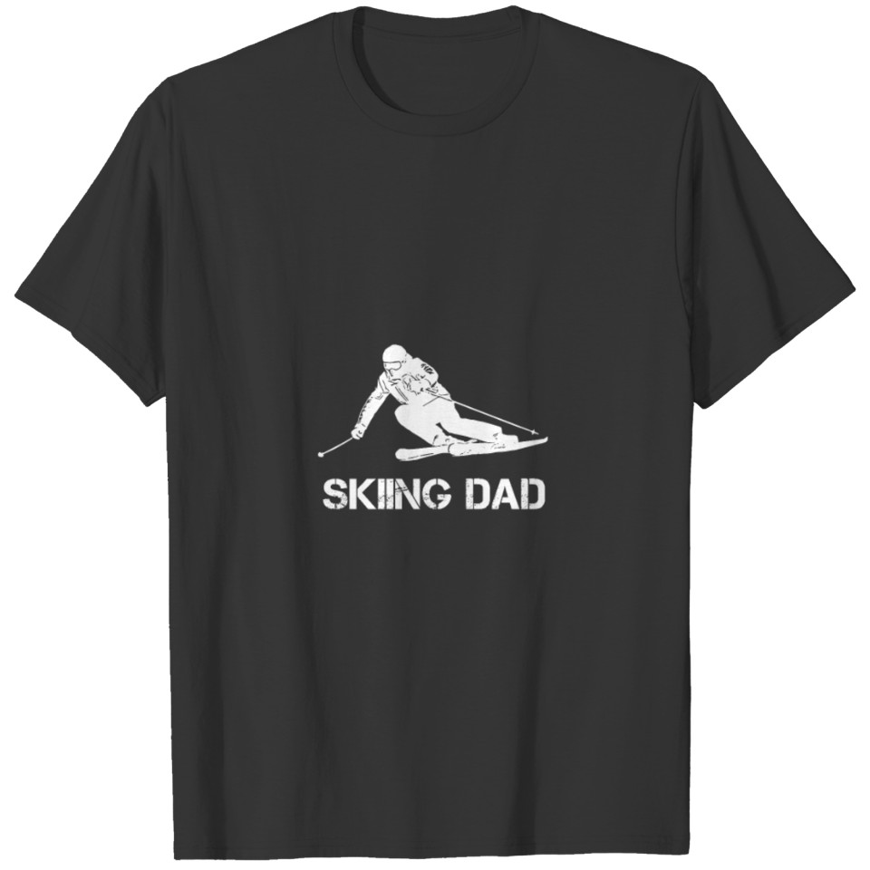 Skiing Dad Skier Winter Sports Ski Papa Gifts T Shirts
