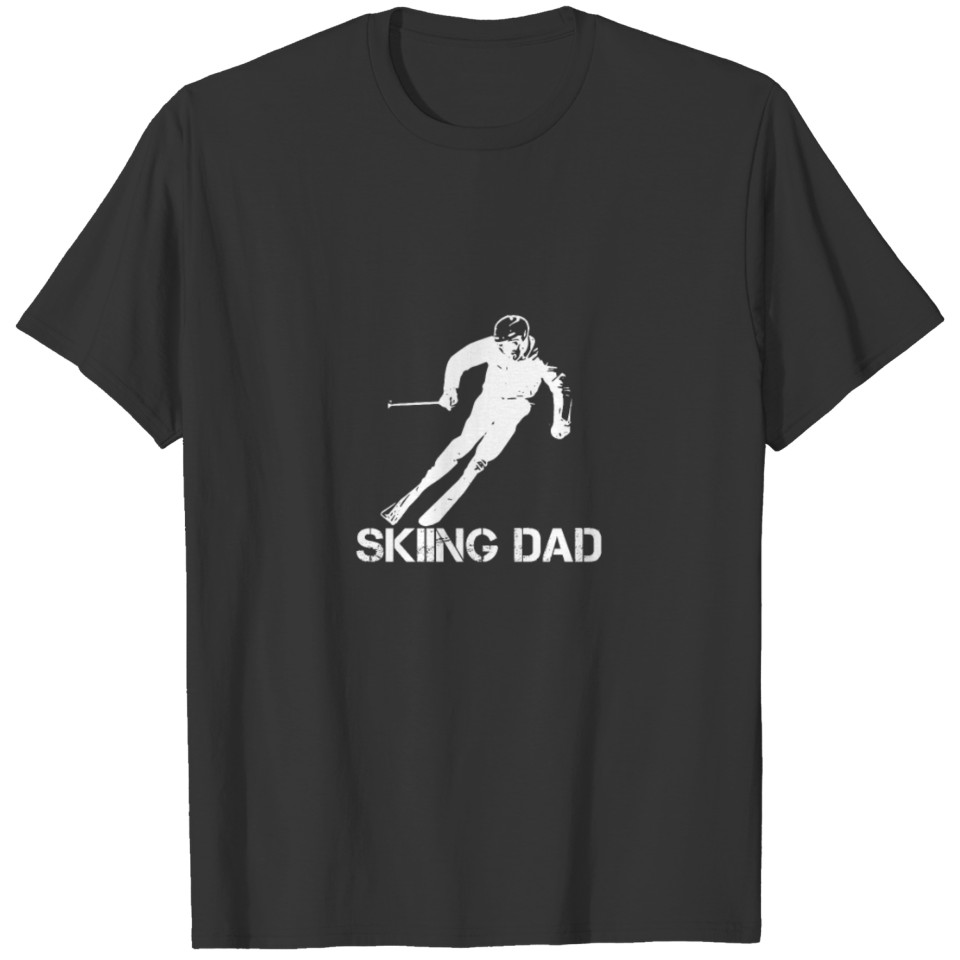 Skiing Dad Winter Sports Skier Ski Papa Gifts T Shirts