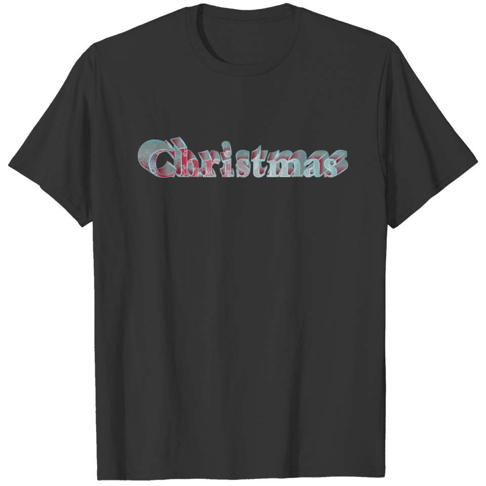 christmas 3d letters T-shirt