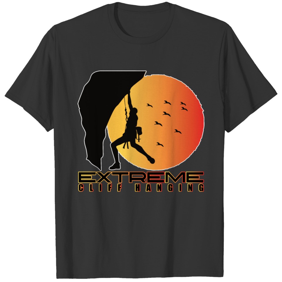 extreme- cliff-hanging T-shirt