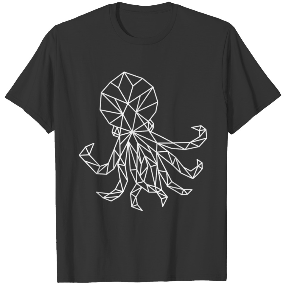 Geometric Octopus (White) T-shirt