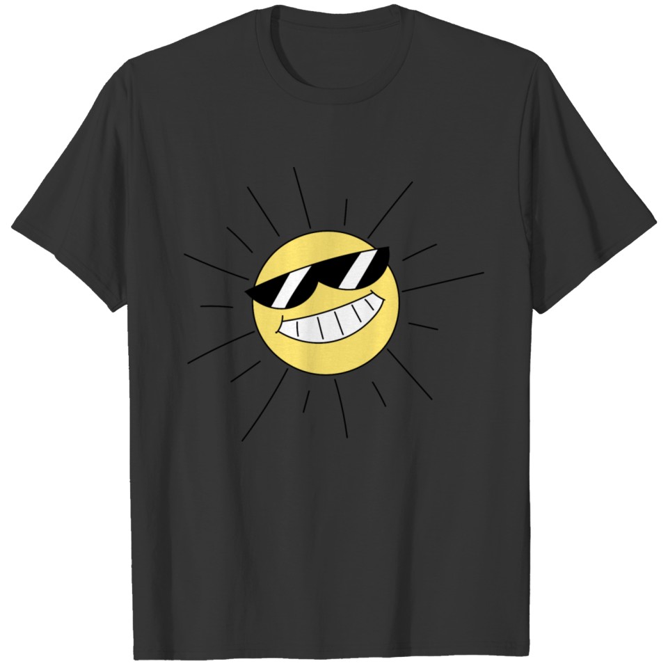 sun,sunglasses, sunshine, sun smile T-shirt