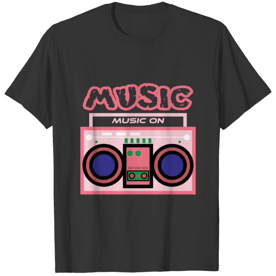 Cute and pink "Radio Music" T Shirts design. Makes a