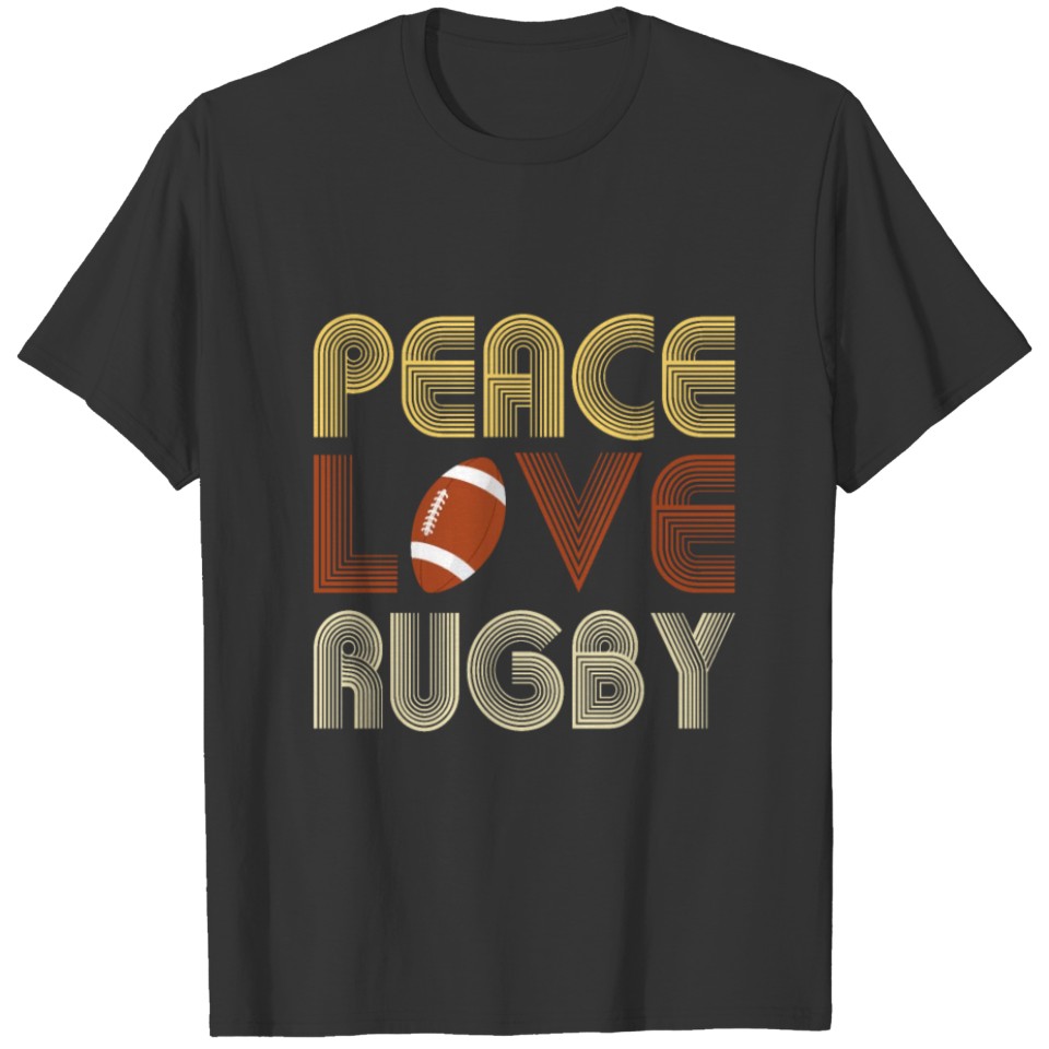 PEACE LOVE RUGBY T-shirt