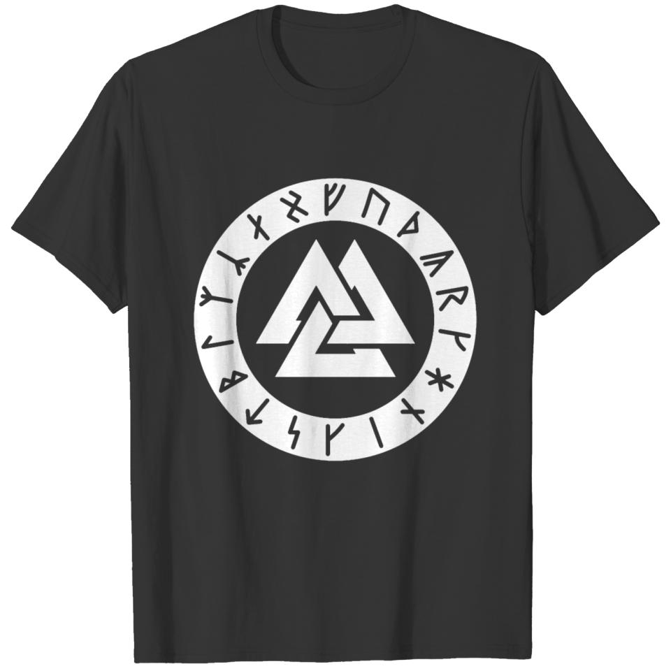 Viking Valknut with Runes T-shirt