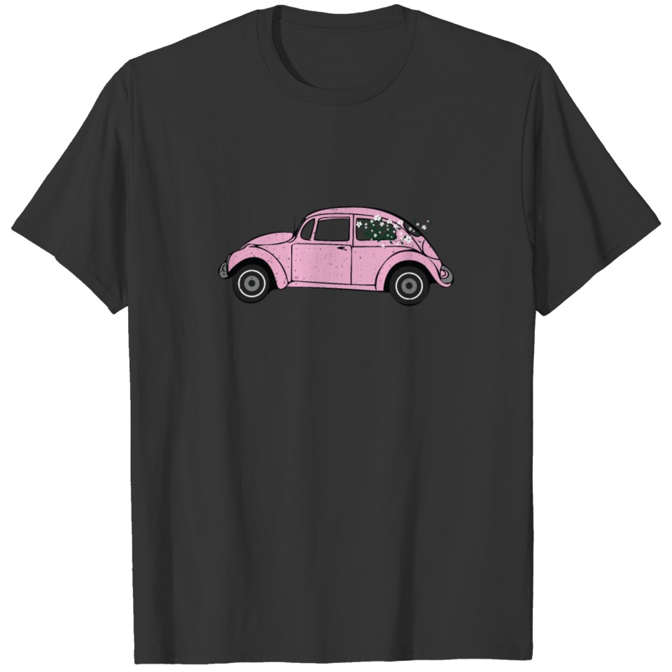Vintage Pink Bug T Shirts