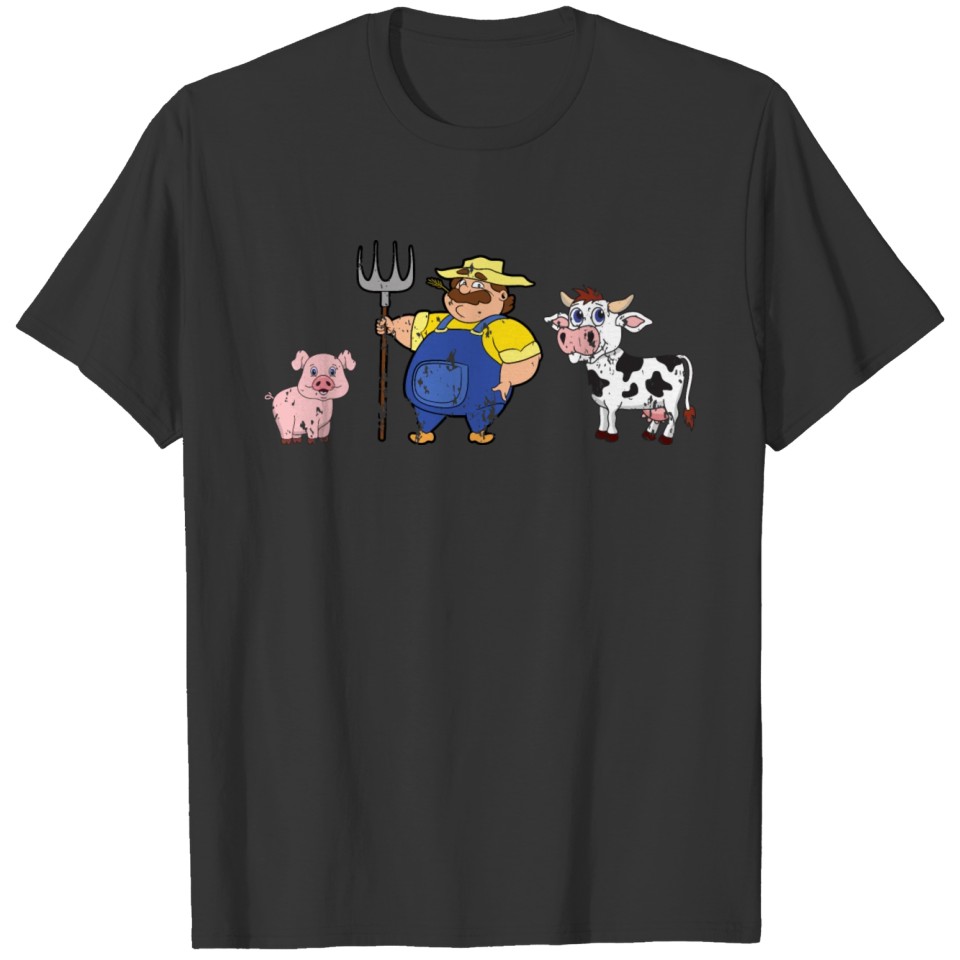 Retro Vintage Grunge Style Farmer T Shirts