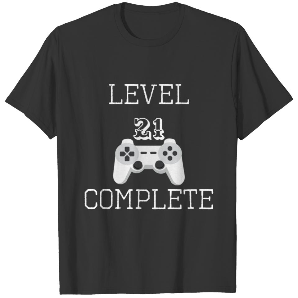 21st Birthday Video Game Humor Tee Funny Gamer T-shirt