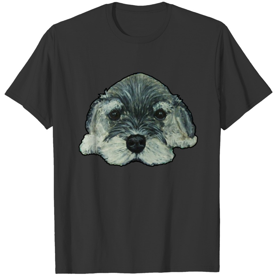 Face schnauzer dog T-shirt