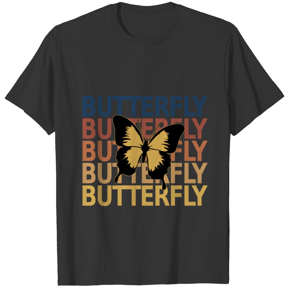Butterfly Retro Vintage T-shirt