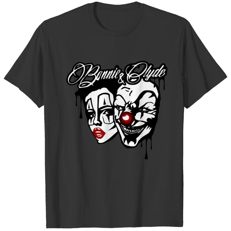 bonny clyde valentine love pair i love sticker T-shirt