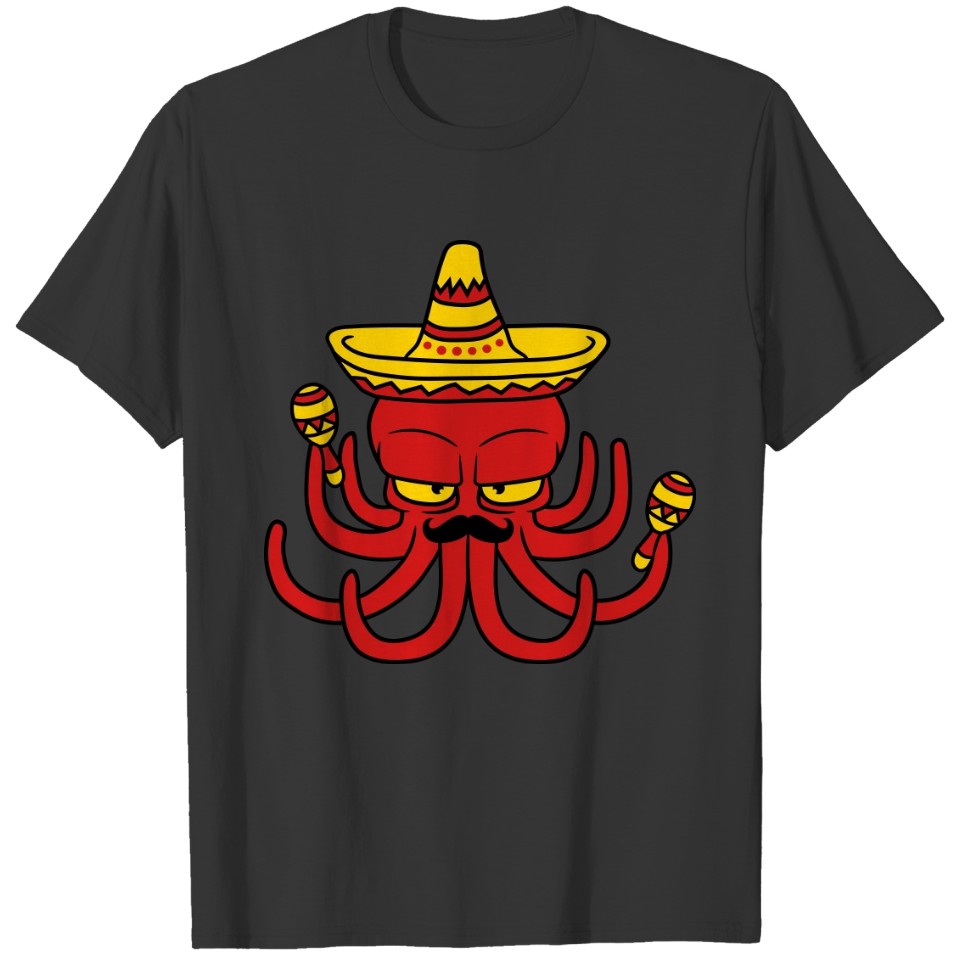 mexican mexican south america music rattles hat so T-shirt