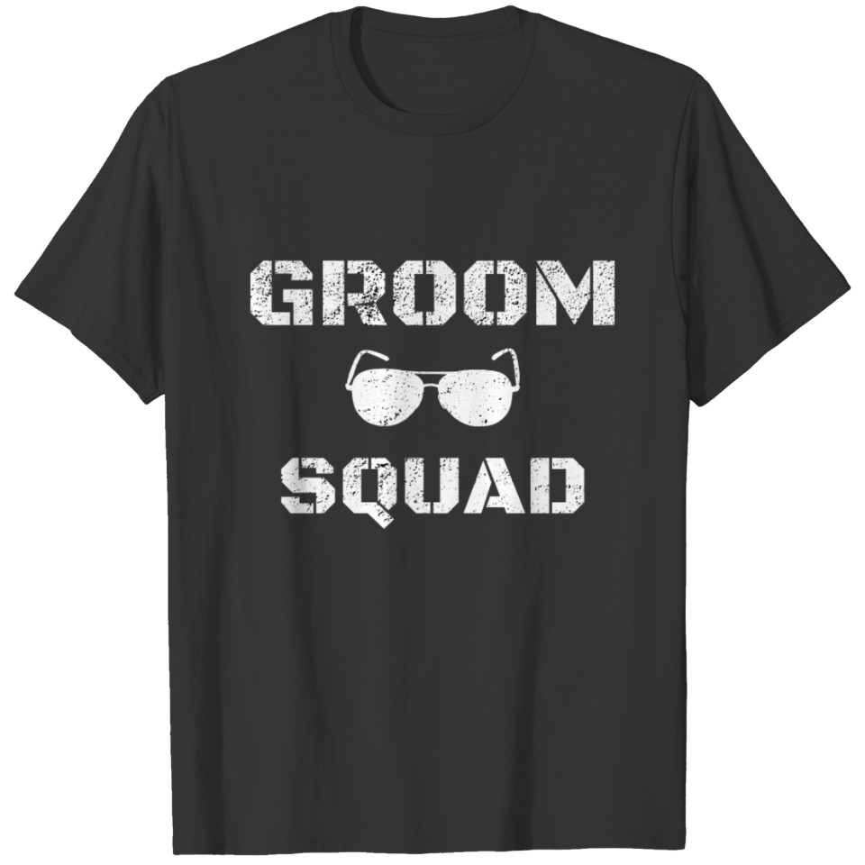 Funny Bachelor Party Groom Squad Sunglass Design T-shirt
