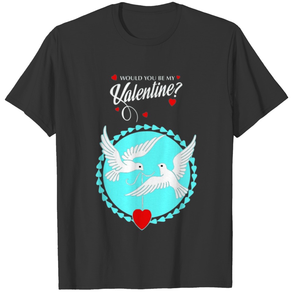 Love-Birds Valentine Hearts Fall in Love giftidea T-shirt
