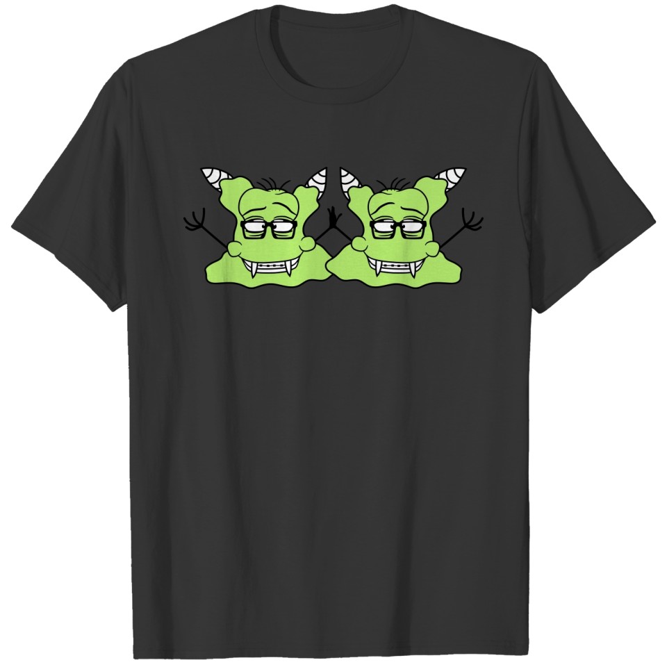 2 friends team couple sly nerd horn goggles geek l T-shirt