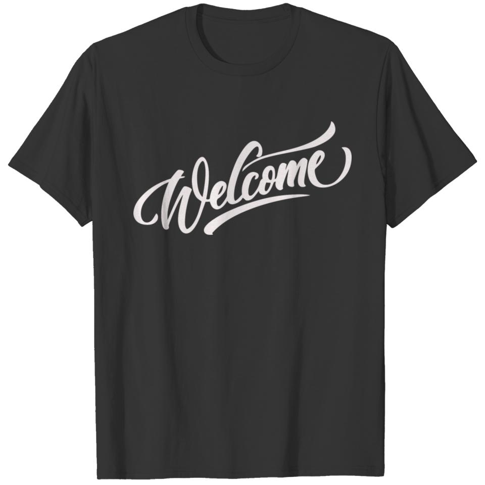 Welcome text writing T-shirt