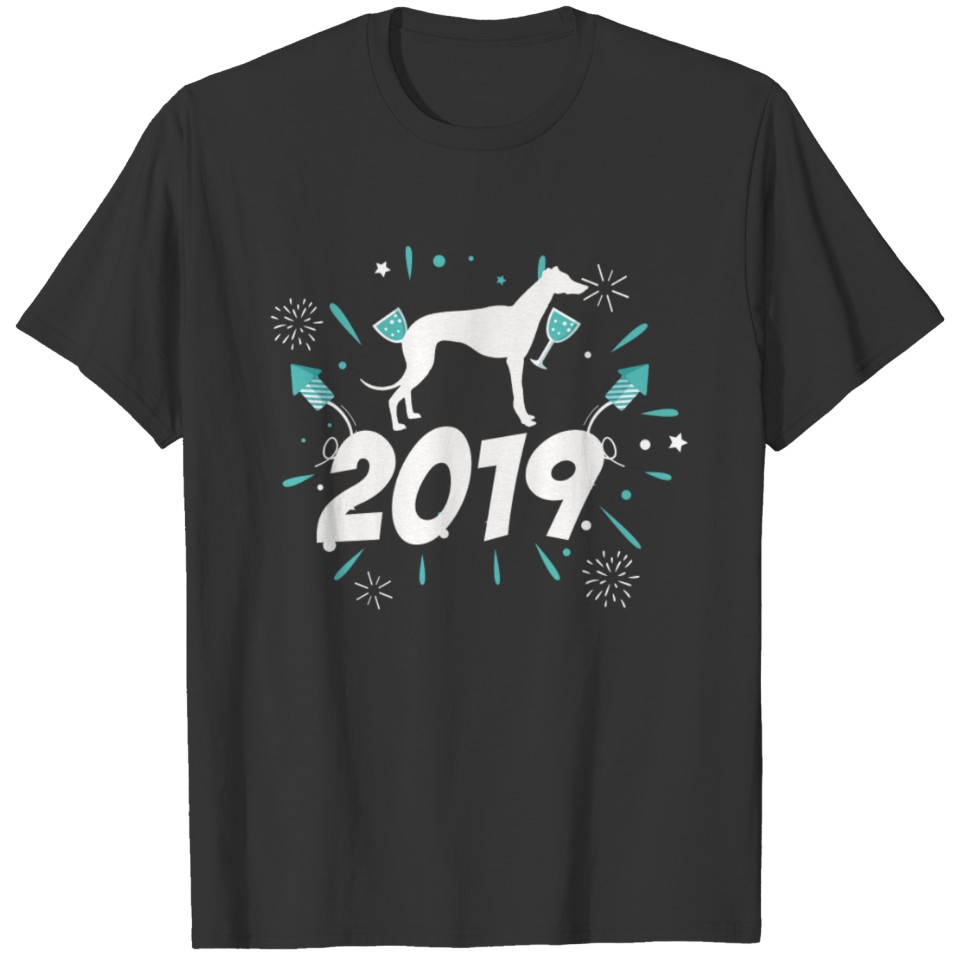 Happy New Year Saluki Welcome 2019 Celebration Day T-shirt