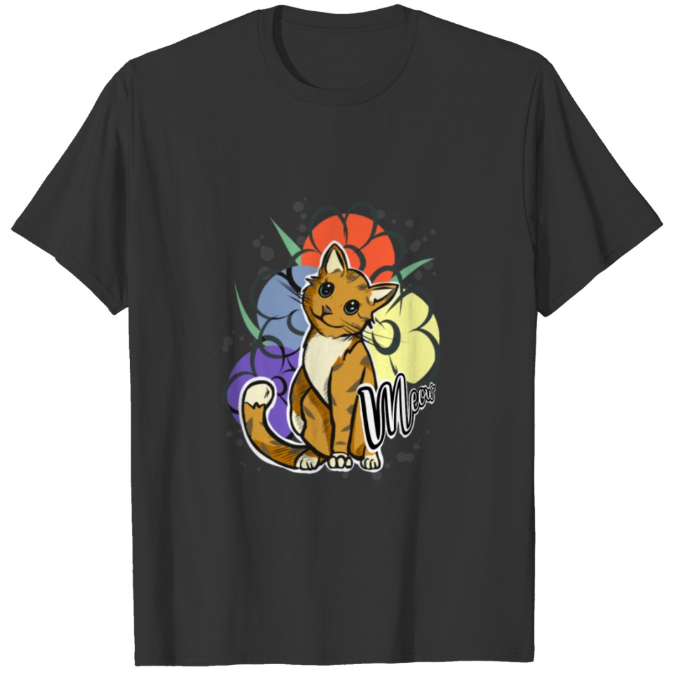Cat in the spring meow T-shirt