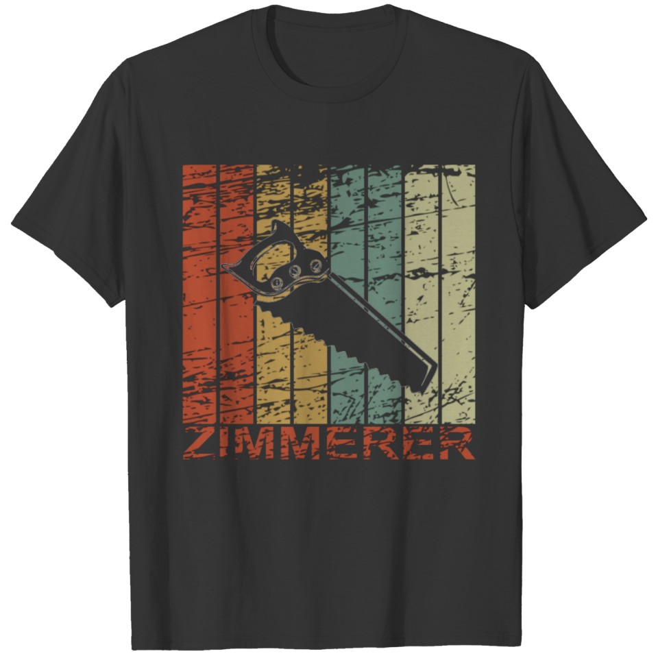 carpenter retro - carpenter planing, saw, present T-shirt