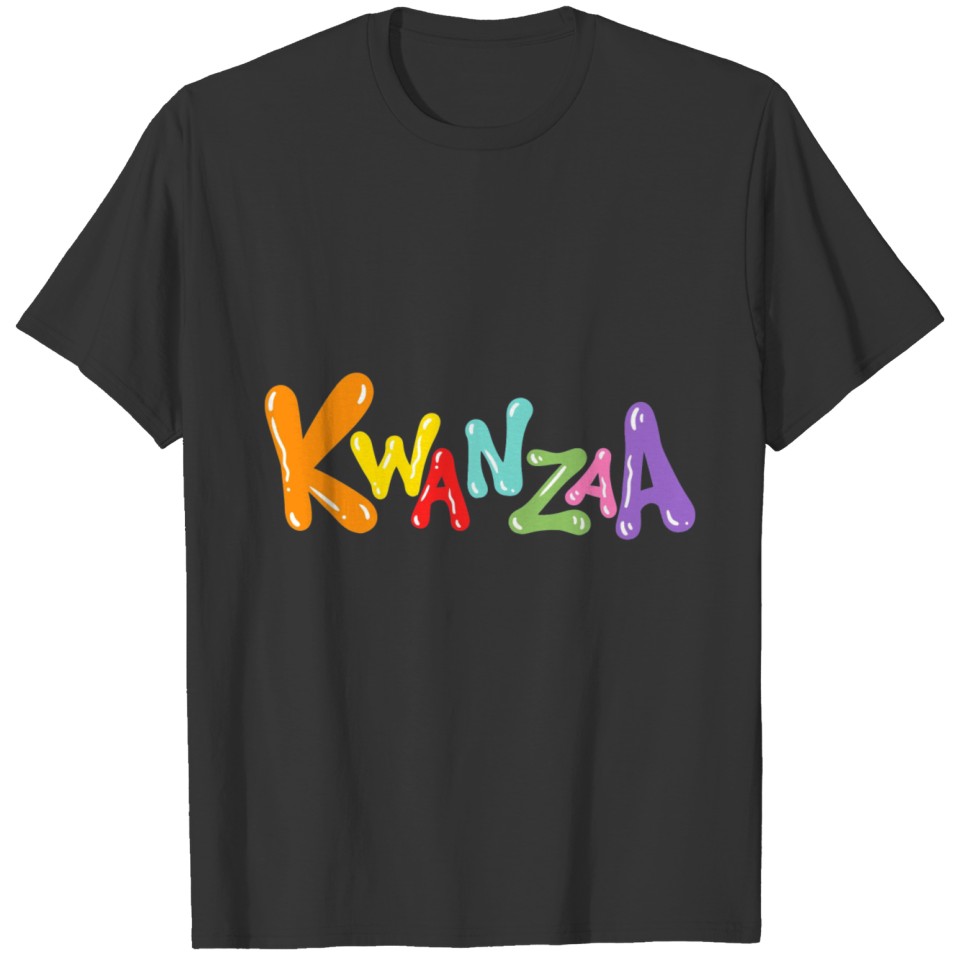 Colorful Kwanzaa Lettering Funny T-shirt