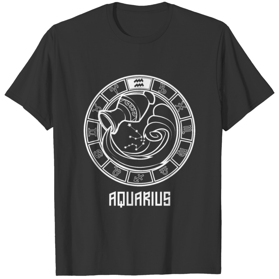 Aquarius Birthday Horoscope January February Gift T-shirt