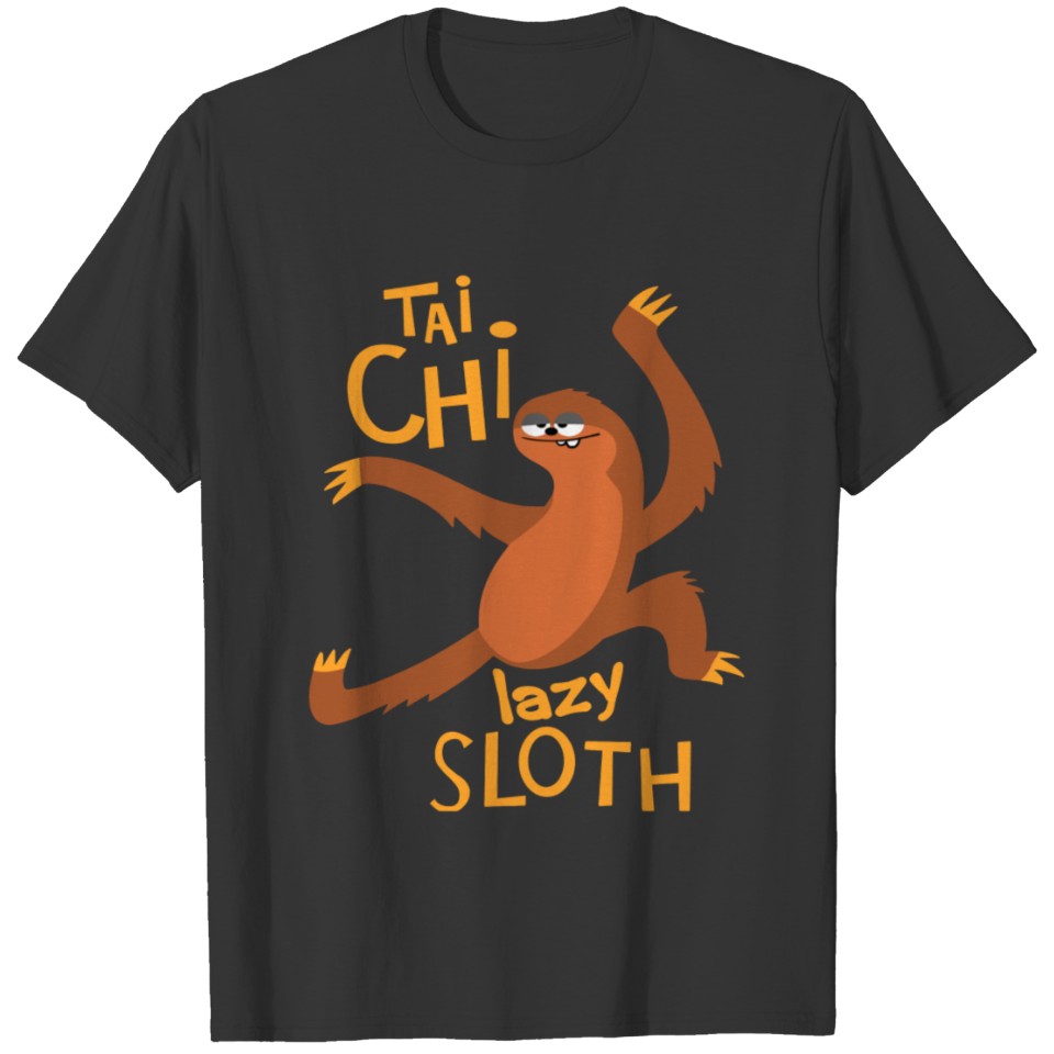 Cute Stylish Tai Chi Lazy Sloth T-shirt