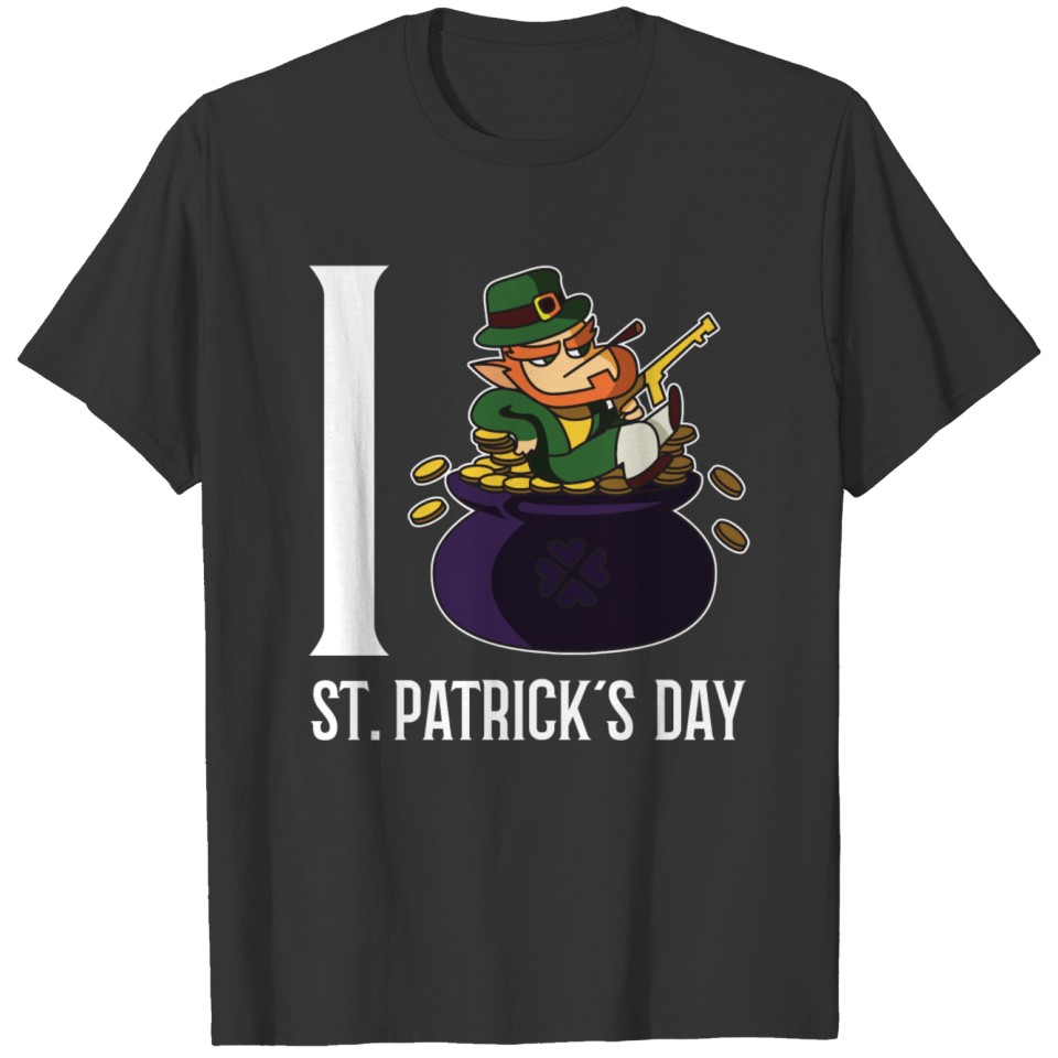 leprechaun st patricks day gangster T-shirt