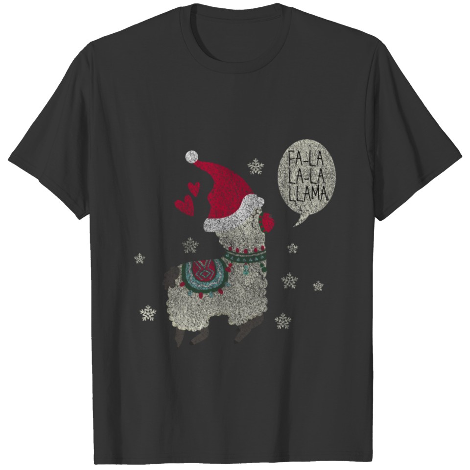 Lama gift Christmas animal T Shirts