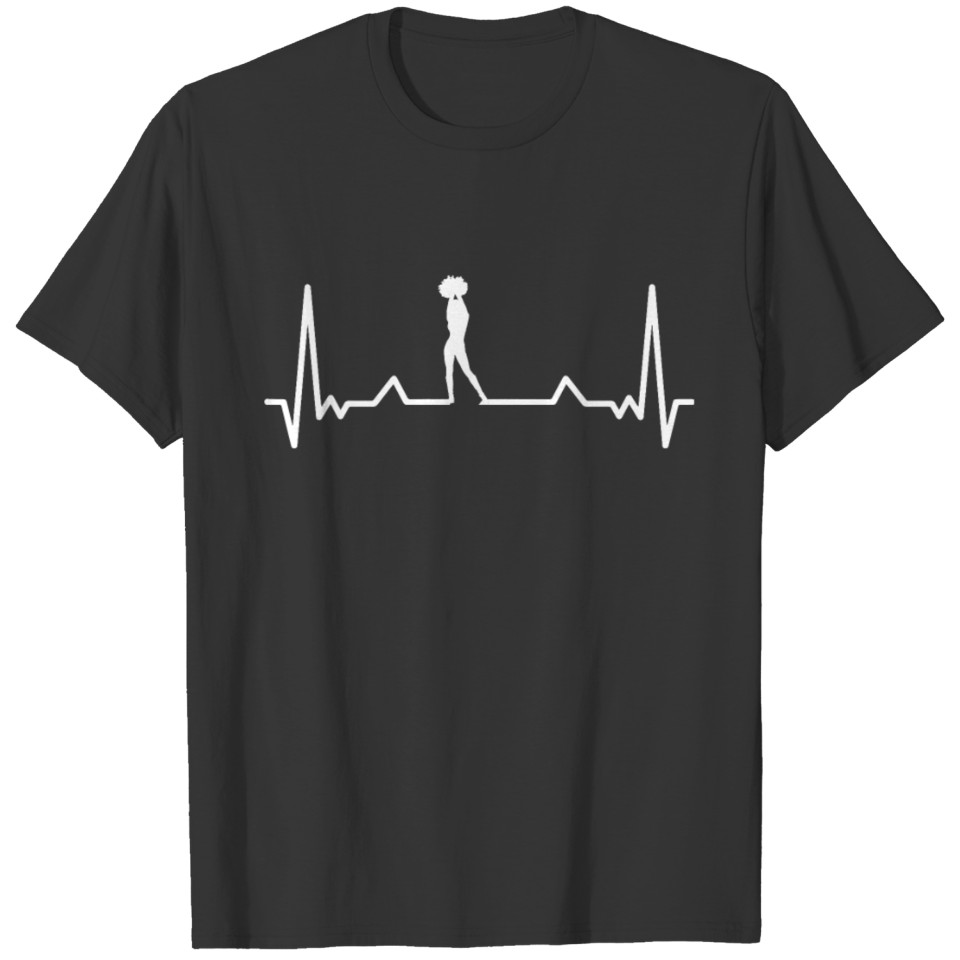 Cheerleading Cheer Heartbeat T-shirt