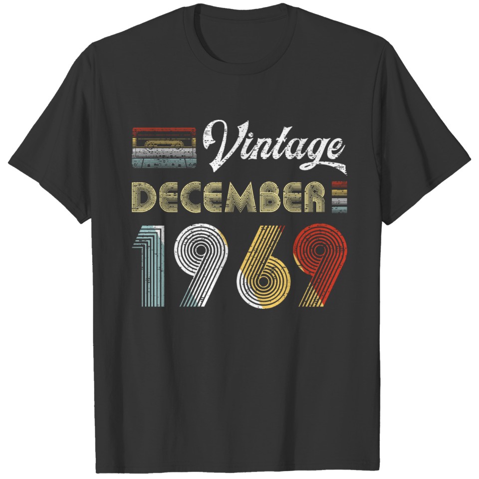 Vintage December 1969 50th Birthday 80s Style T Shirts