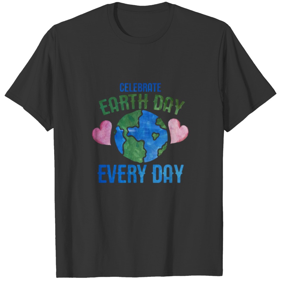 Vintage Earth Day Watercolor T Shirts