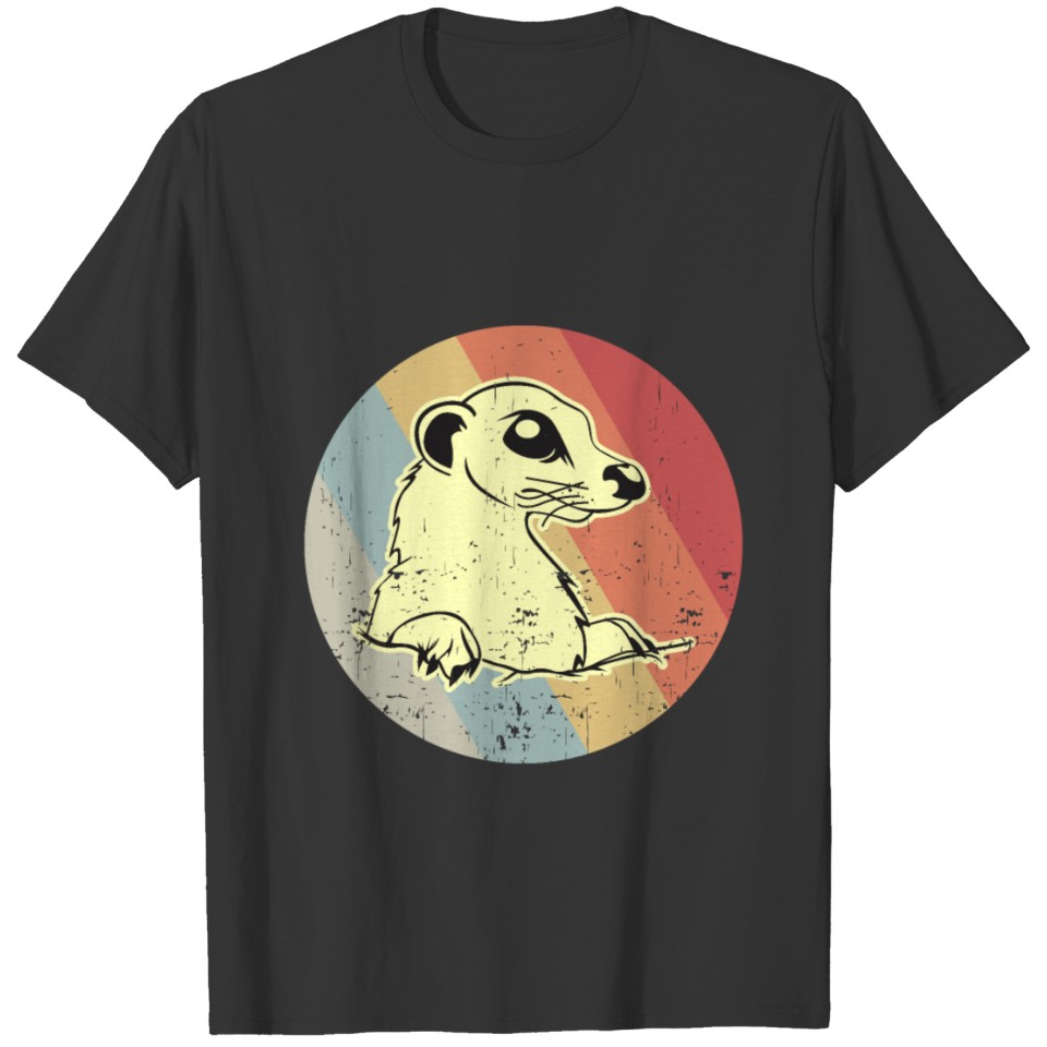 Meerkat mongoose retro gift T-shirt